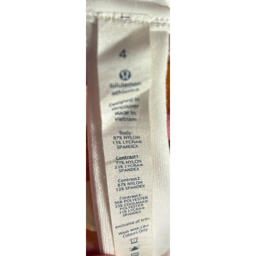 Lululemon Womens XS White Racerback Compression Tank Top Built in Bra - Picture 6 of 8